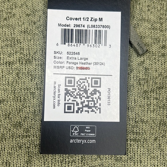 Arc'teryx Covert Half-Zip Fleece Men's - Picture 8 of 11